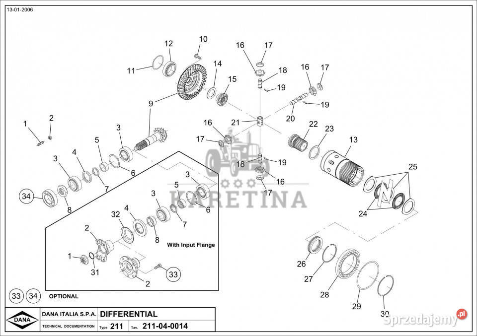 SPICER 311211174 Mechanizm Różniczkowy Różniczka