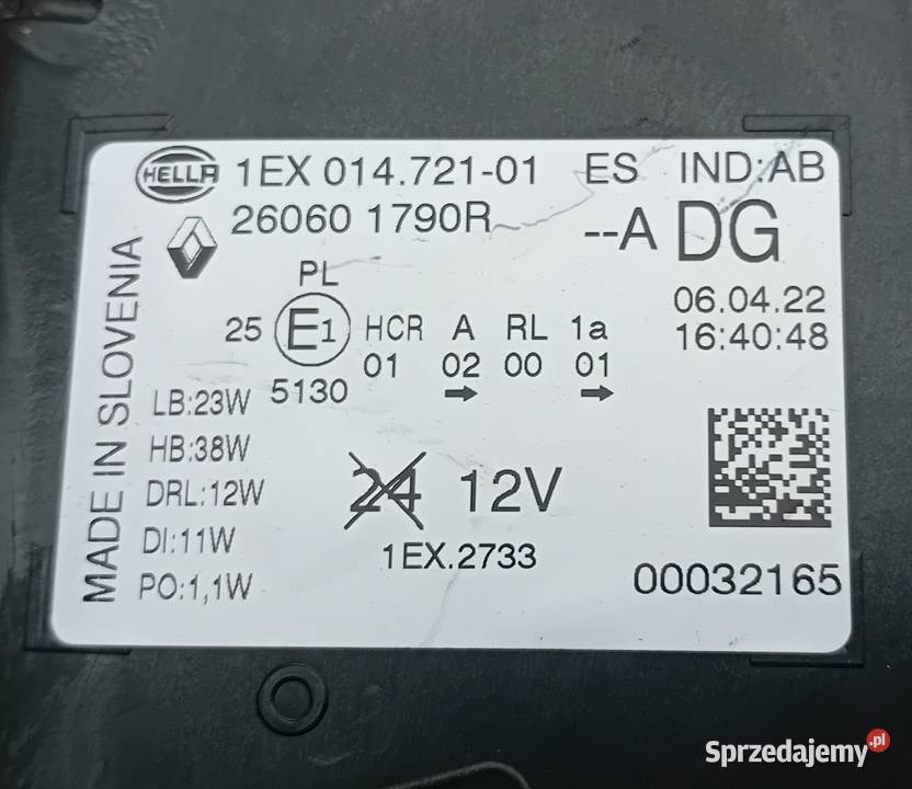Renault Traffic IV Full Led reflektor lampa lewy Części samochodowe Przeźmierowo