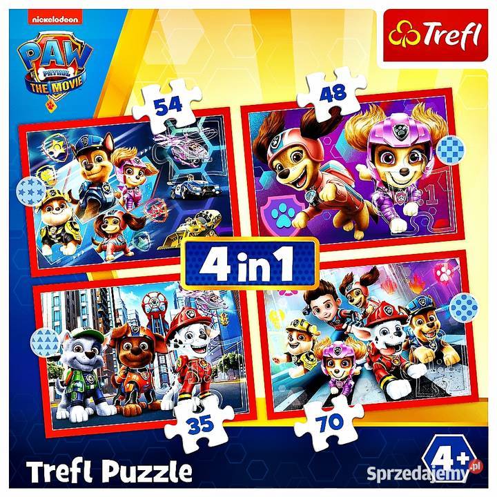 TREFL PUZZLE 4w1 PSI PATROL W MIEŚCIE