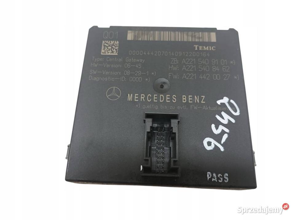 MODUŁ GATEWAY A2215409101 MercedesBenz Sklasa V sprzedam