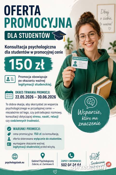 Studenta wsparcie Psychologiczne Super Zabrze