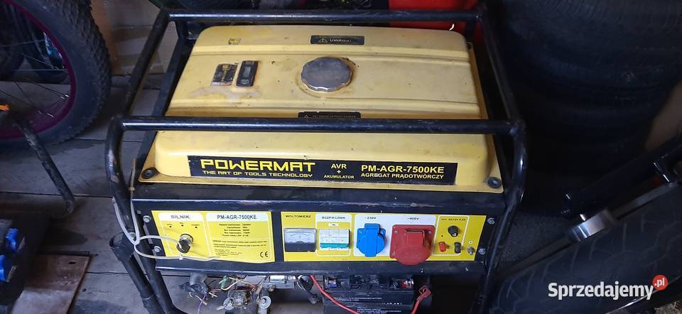 Agregat prądotwórczy PowerMat 7500W uszkodzony Narzędzia Dąbrowa Górnicza