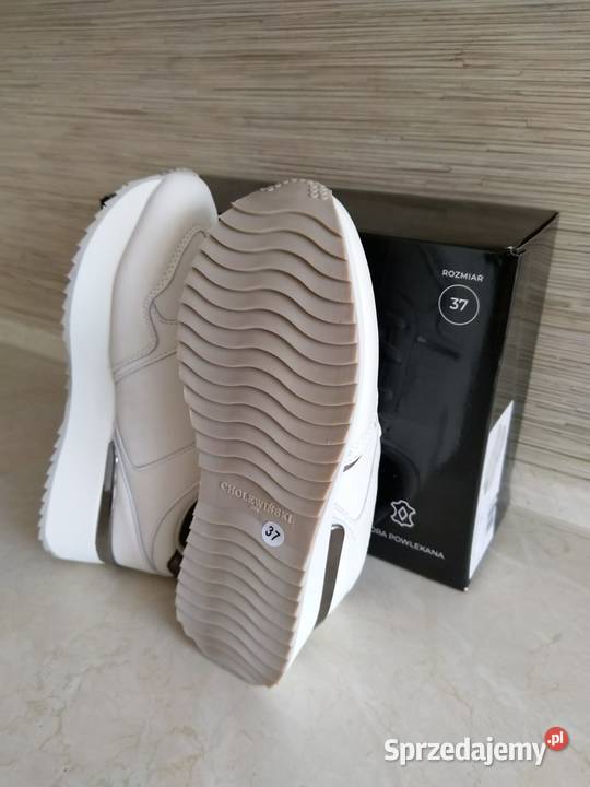 NOWE Damskie buty skórzane sznurowane wiązane 24.5cm Zabrze