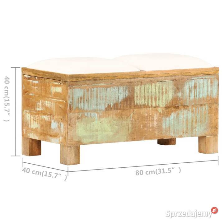 vidaXL Skrzynia z siedziskiem lite drewno mazowieckie Warszawa
