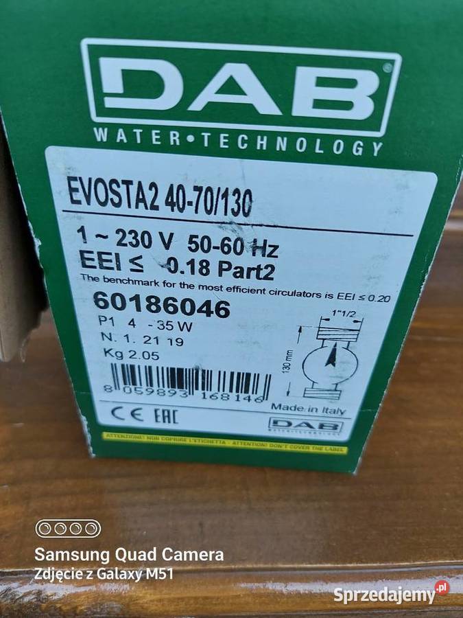 Nowa pompa obiegowa energooszczędna DabEvosta2 Świdnica