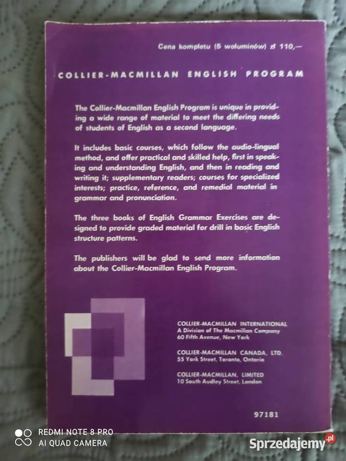ENGLISH GRAMMAR EXERCISES BOOK TWO angielski Książki do nauki języka obcego mazowieckie Warszawa
