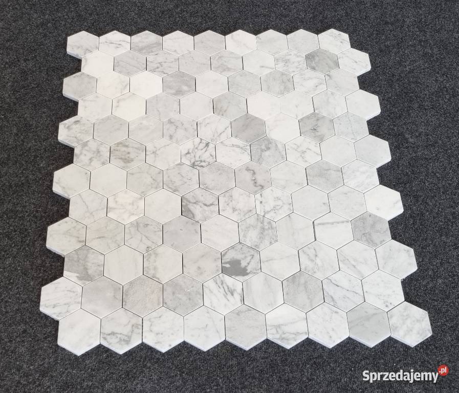 MOZAIKA BIANCO CARRARA HEXAGON MATOWA Bielawa sprzedam