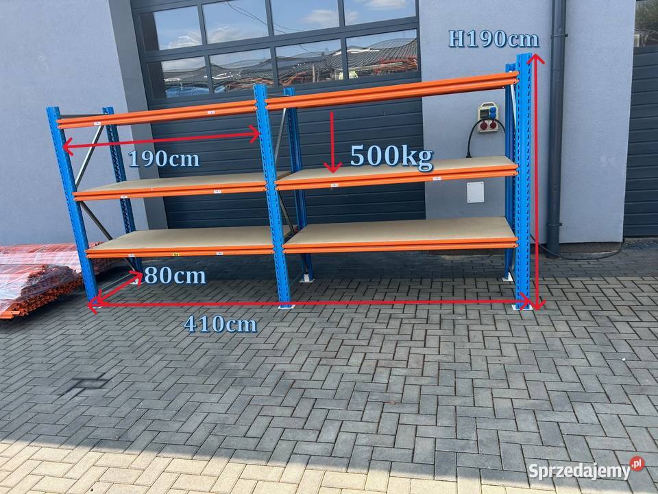 Regały magazynowe przemysłowe hala magazyn H270 lubelskie Łuków sprzedam