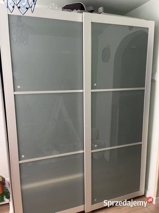 Szafa PAX IKEA mleczne szkło wenge ciemna