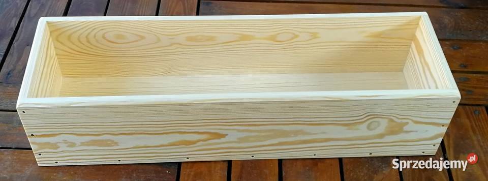 Doniczka drewniana osłonka drewniana sosna inne odcienie żółtego Radków