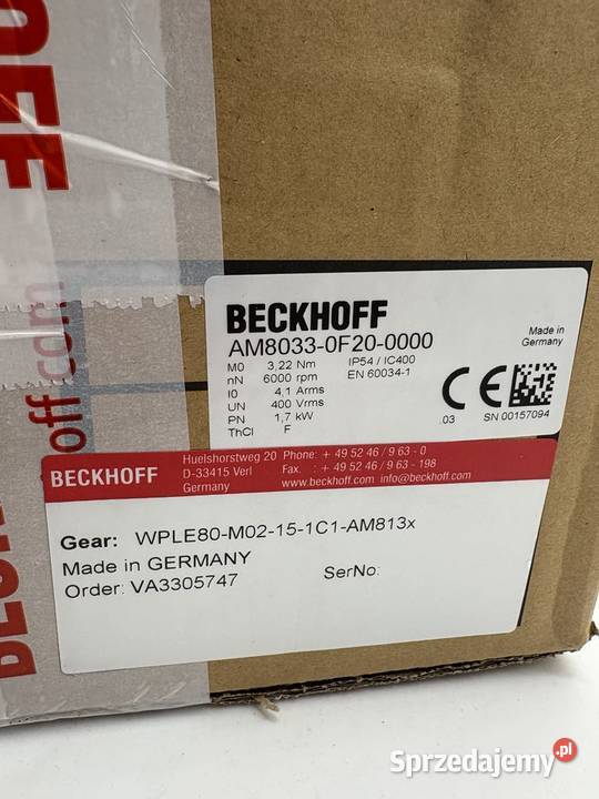Beckfohh AM80330F200000 Servomotor WPLE80 M02 15 Warszawa