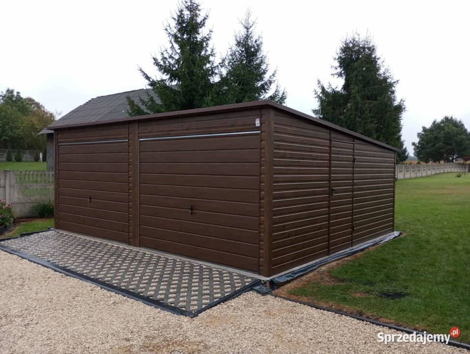 Garaż 6x5 kolor brąz mat producent Sprzedaż Nieruchomości mazowieckie Brzóza