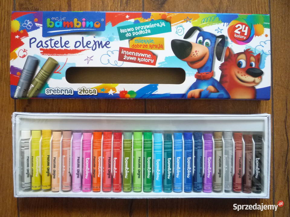 Nowe Bambino 24 kolory Kredki pastelowe Pastele zachodniopomorskie Szczecin sprzedam