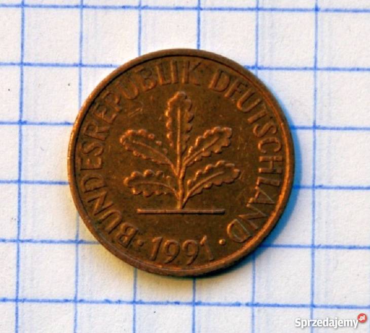 2 PFENNIG 2 FENIGI 1991 D NIEMCY Piszczac