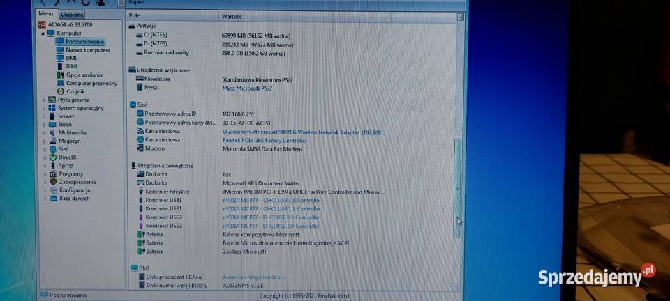 Msi AMD Athlon X2 QL60 1900MHzRam4Gb Hdd320GB MSI kujawsko-pomorskie Włocławek