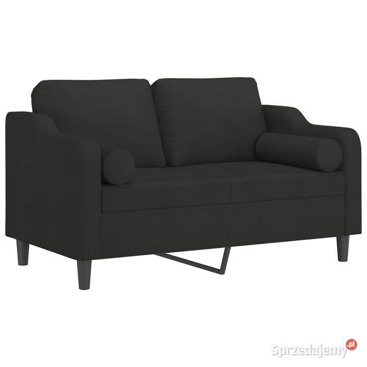 2osobowa sofa z poduszkami czarna 120 tkanina Sofy i kanapy Meble Warszawa sprzedam