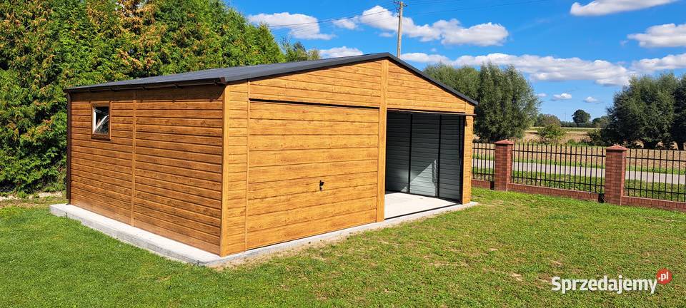 070 GARAŻ BLASZANY DwuStanowiskowy Garaże Wiaty 30m2 Rypin