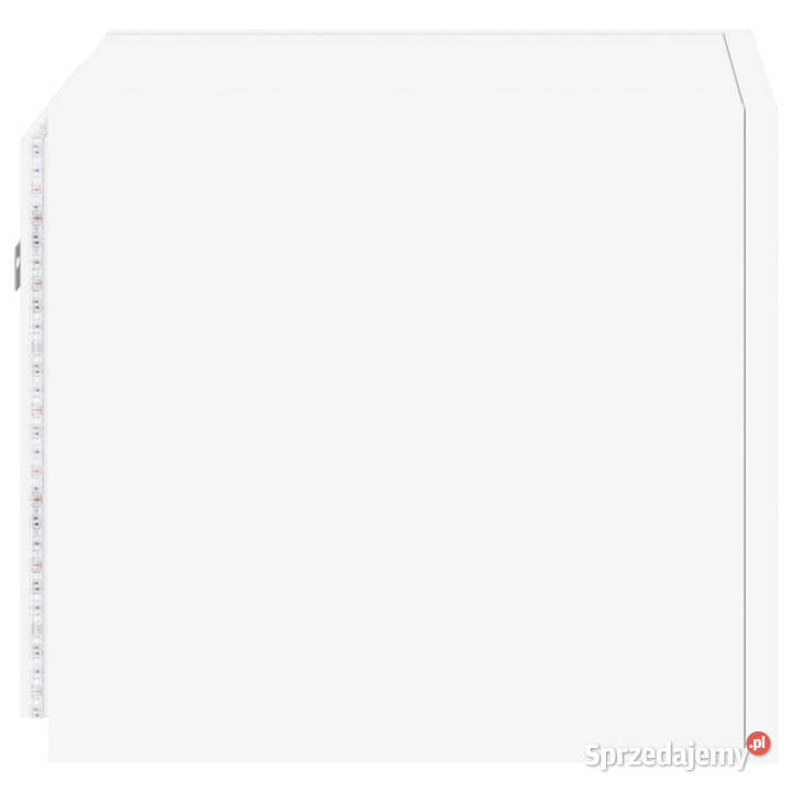 Ścienne szafki TV z LED 2 białe 305x35x30