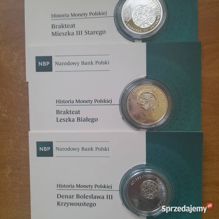 Monety srebrne z serii Historia monety polskiej Warszawa
