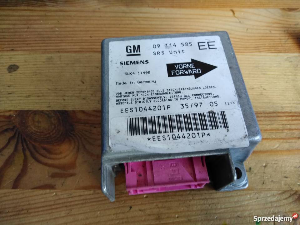 Sensor Airbag Opel Corsa B 09114585 wielkopolskie