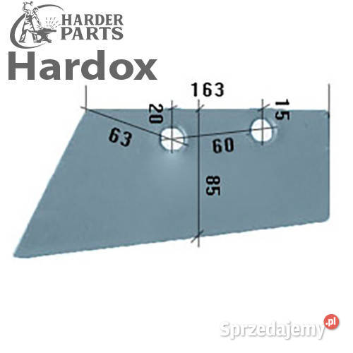 Lemiesz przedpłużka HARDOX 27150102L do pługa nieuszkodzony Części zamienne Suwałki