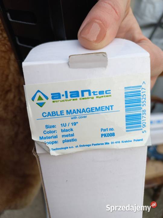 Organizer na kable ALANTEC PK008 czarny Dostępne mazowieckie Warszawa