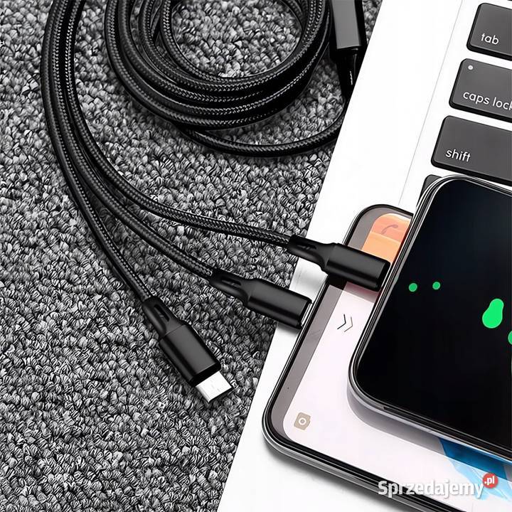 UNIWERSALNY KABEL PRZEWÓD USB 3W1 LIGHTNING sprzedam