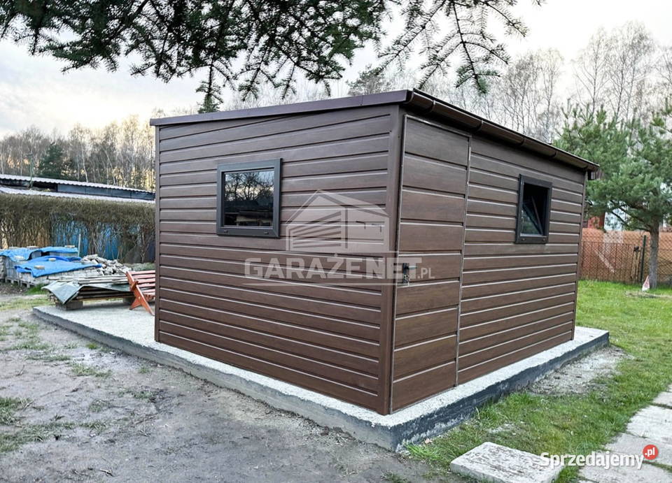 SCHOWEK DOMEK OGRODOWY 4x3 m SPAD W PRZÓDDRZWI Łapanów