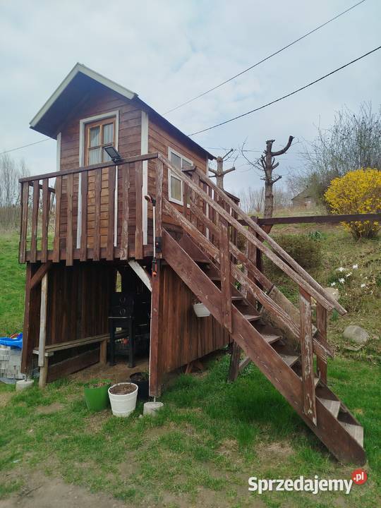 Drewniany duży domek dzieci na działkę Tarnów