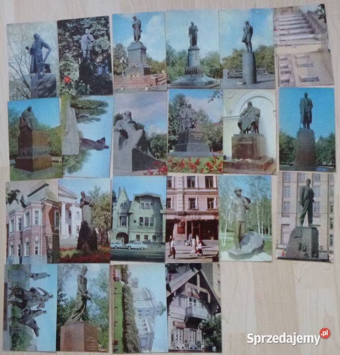 Rosyjskie pocztówki 1975 kpl 22 Moskwa Pomniki Warszawa