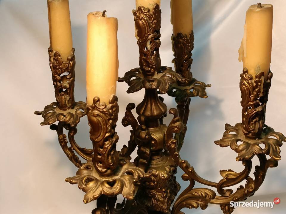 Pałacowy pięcioramienny kandelabr świecznik Góra