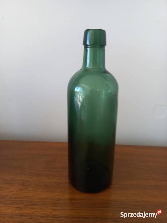 Butelka zielone szkło antyk Toruń