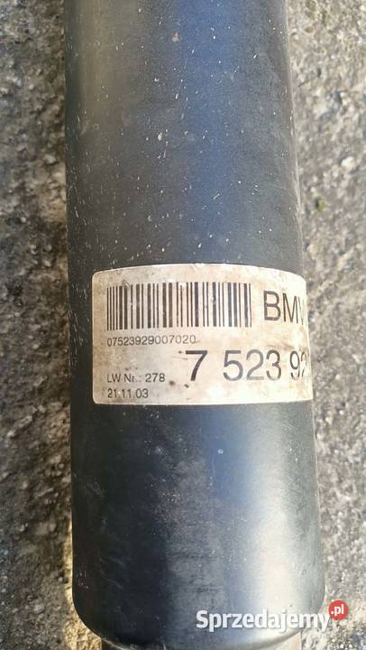 Wał napędowy BMW E46 320d 150 6b Układ napędowy Pełkinie
