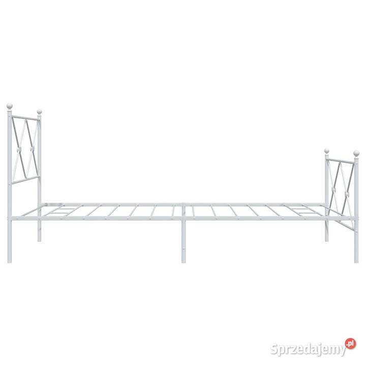 Łóżko Metalowe Białe Rama Łóżka Ze Stelażem 105cm sprzedam
