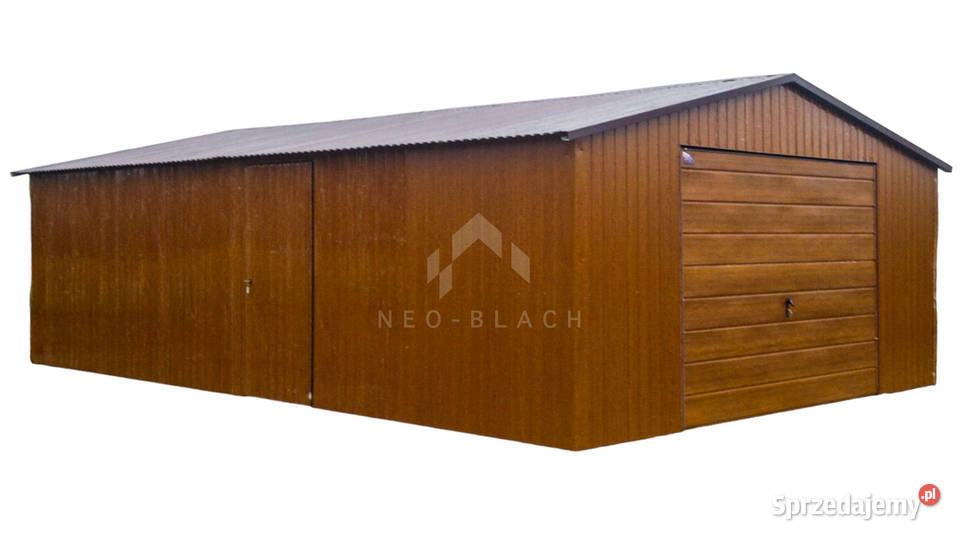 Garaż Blaszany 6x8m Brama Uchylna drzwi Złoty Dąbrowa Górnicza