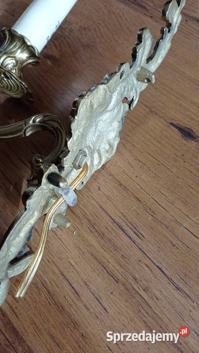 Stary mosiężny kinkiet Włocławek