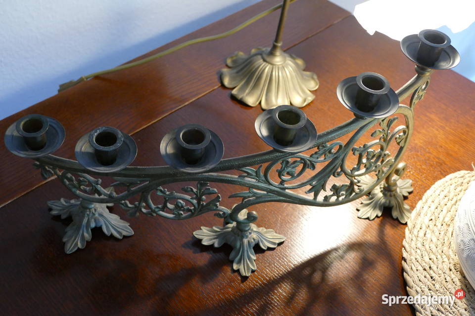 Świecznik mosiężny duży pomorskie Słupsk