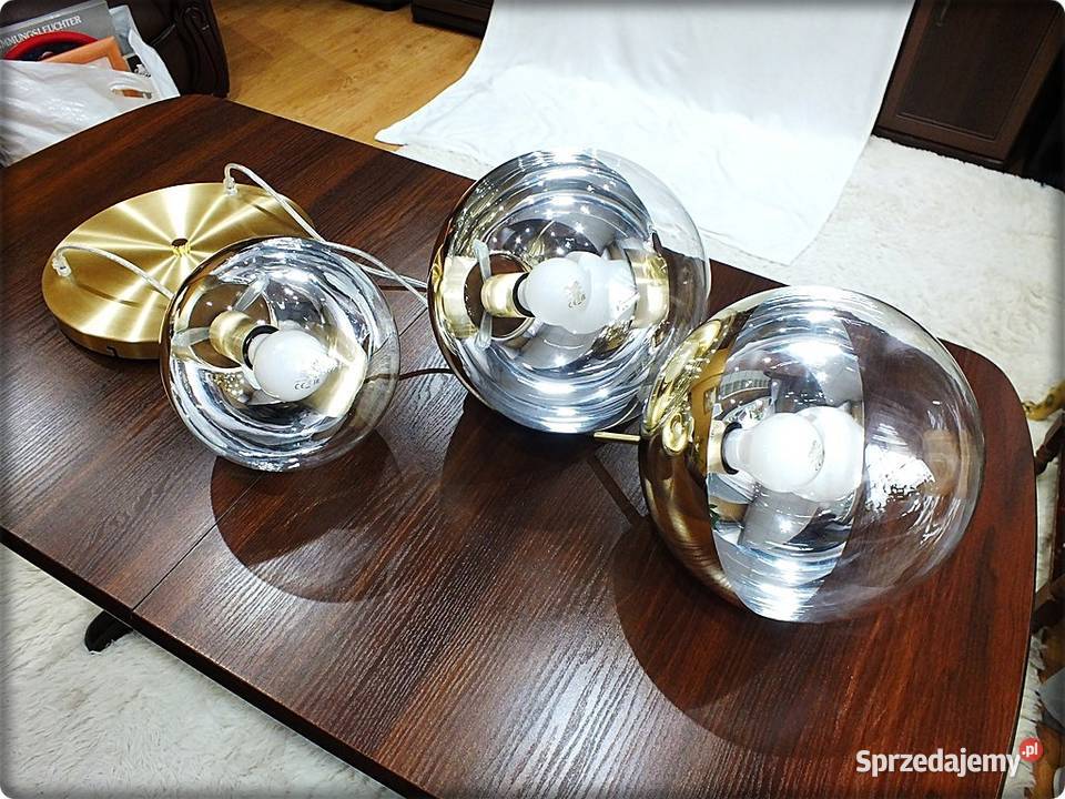 LAMPA wisząca 3 Złote Kule GLOBO Żyrandol VARUS lubuskie