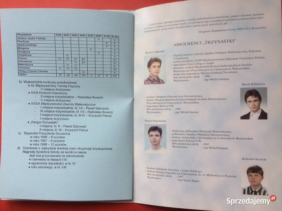 866 XIII LIceum Ogólnokształcące Szczecin sprzedam