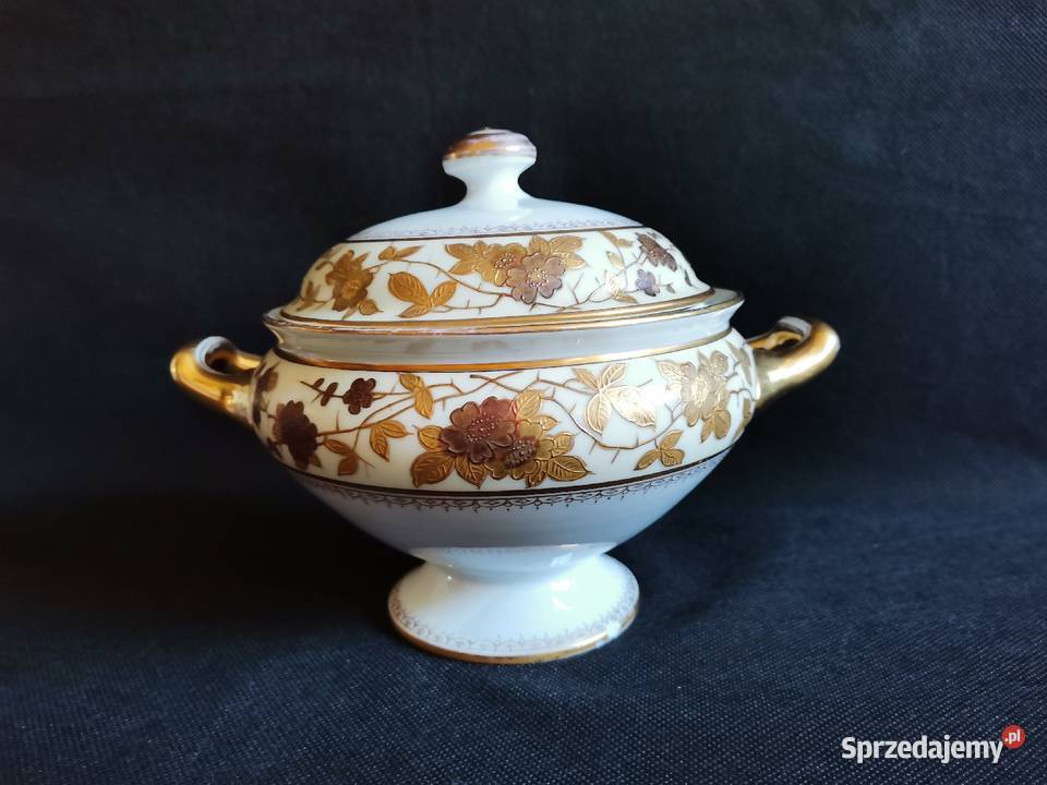 Stara przedwojenna mała złocona waza śląskie Katowice