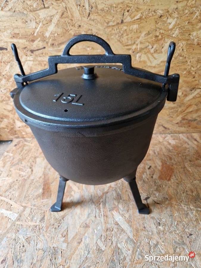 KOCIOŁEK Myśliwski ŻELIWNY KlnBerg 15l sprzedam