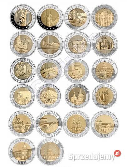 22 x 5 Złotych Kompletny Zestaw Monet Odkryj Sosnowiec