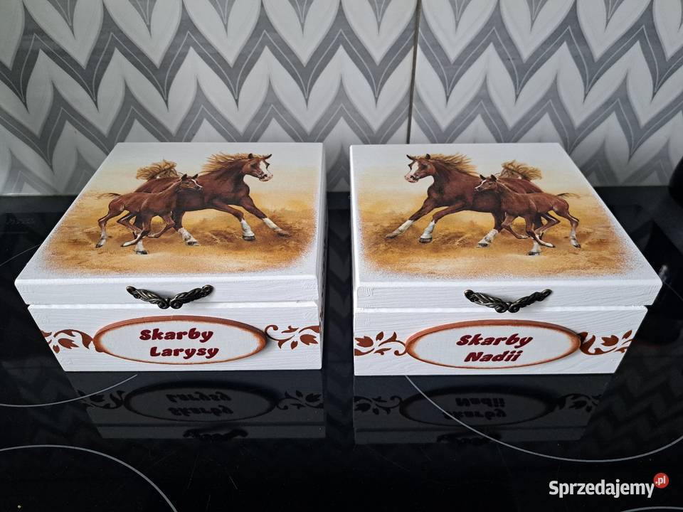 Szkatułka konie z imieniem handmade Dekoracje i ozdoby Kędzierzyn-Koźle
