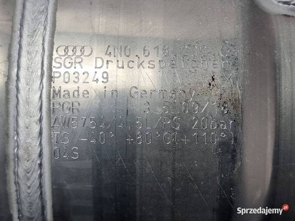 ZBIORNIK POWIETRZA AUDI A8 L D5 4N 4N0616203C Lipno