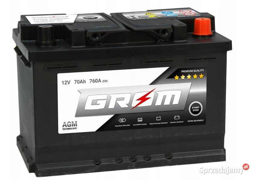 Akumulator GROM AGM STARTSTOP 70Ah 760A Prawy Szczecin