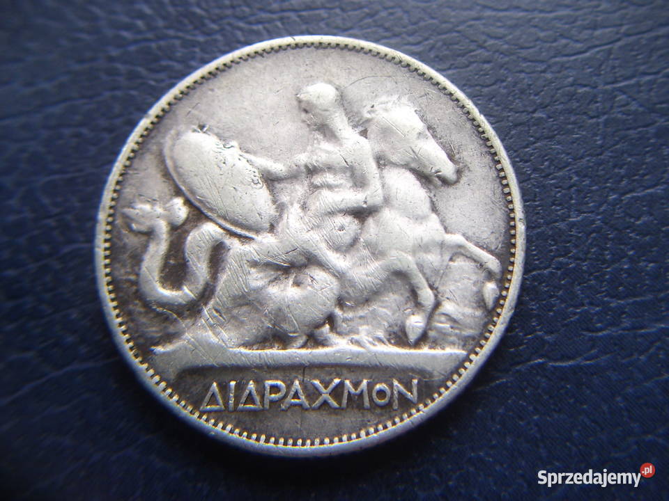 Stare monety 2 drachmy 1911 Grecja srebro