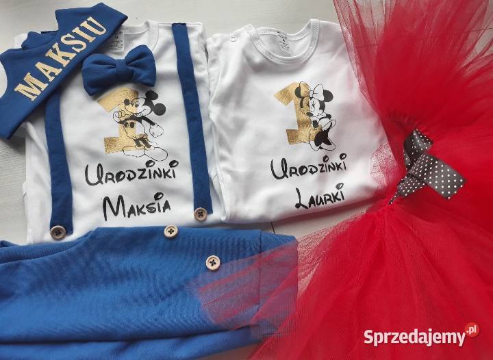 Komplet na pierwsze urodziny roczek chłopca czerwony Kutno