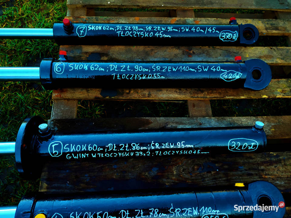 Siłownik hydrauliczny dwustronny sów 50 łuparka sprzedam