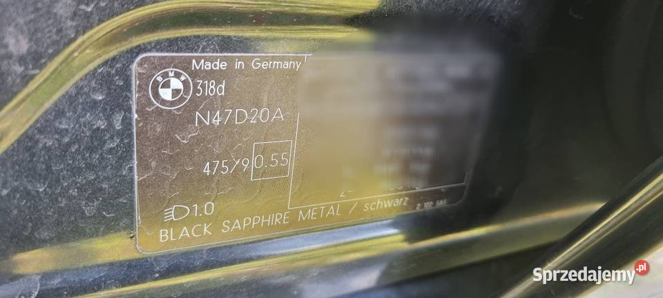 Prawy błotnik BLACK SAPPHIRE METAL BMW e91 mazowieckie