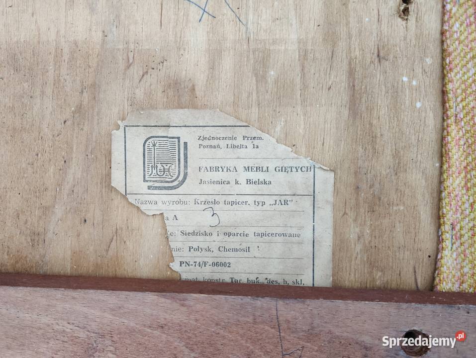 Stare krzesła JAR Jasienica PRL vintage Kraków 2 małopolskie